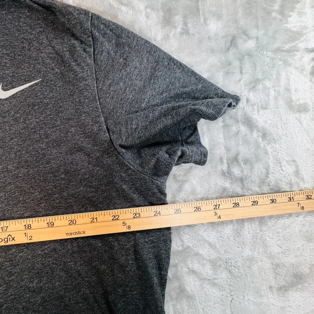 Nike The Tee Mens Shirt XL Dark Charcoal Grey Heather Dri-Fit Athletic Swoosh